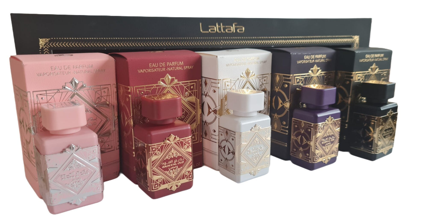 Lattafa Badee Al Oud Discovery Set 5 vienības, katra 5 ml