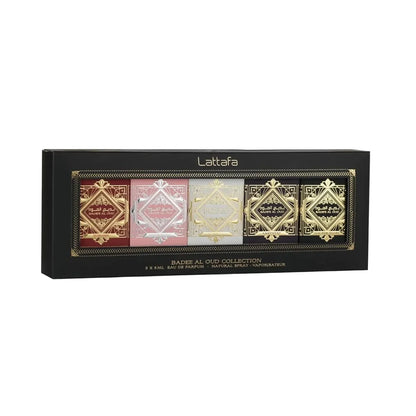 Lattafa Badee Al Oud Discovery Set 5 vienības, katra 5 ml